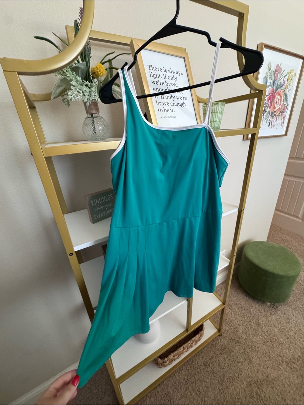 Women’s Green Asymmetrical Athletic Dress